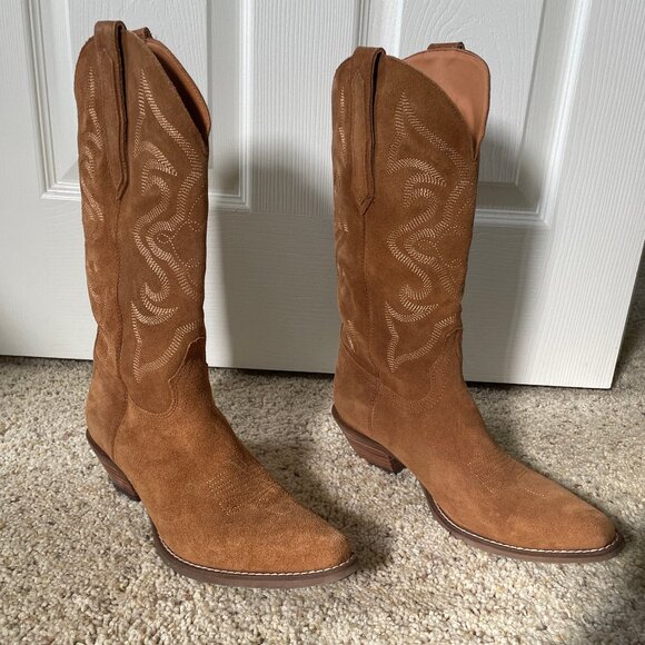 Dingo Suede Cowboy Boots - Picture 1 of 9